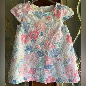 NWOT First Impressions Floral Appliqué A-Line Dress Baby Girls Size 6-9M